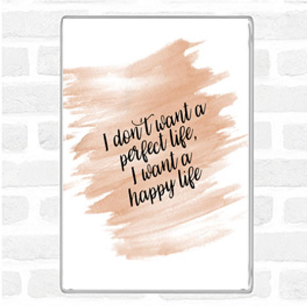 Watercolour Perfect Life Quote Jumbo Fridge Magnet