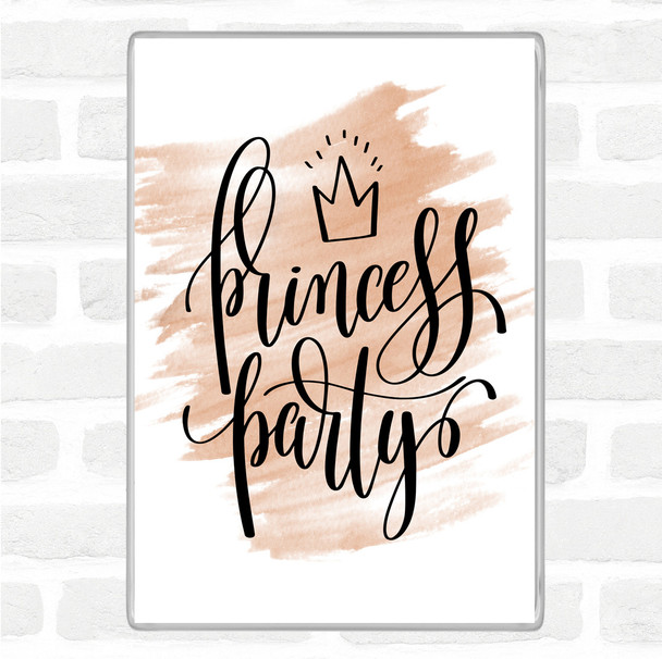 Watercolour Princess Party Quote Jumbo Fridge Magnet