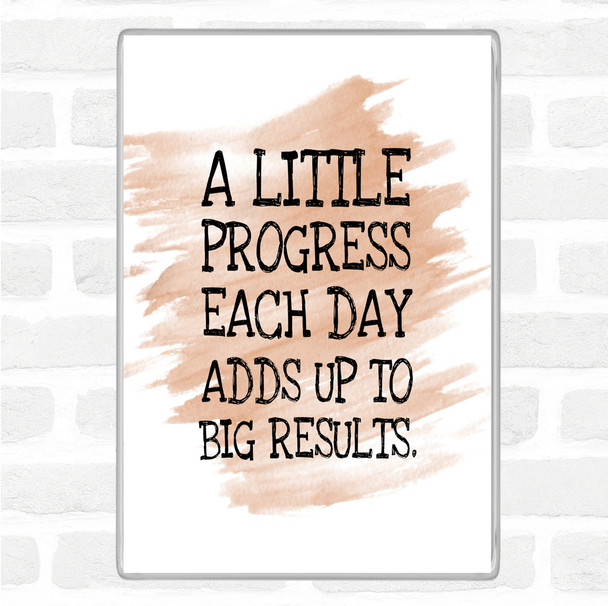 Watercolour Progress Each Day Quote Jumbo Fridge Magnet