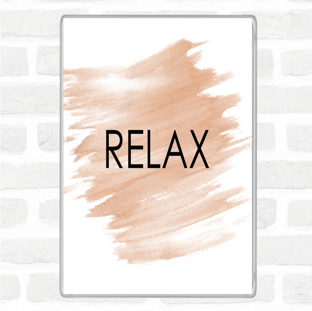 Watercolour Relax Quote Jumbo Fridge Magnet