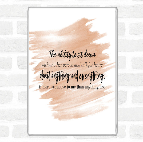 Watercolour Ability To Sit Down Quote Jumbo Fridge Magnet
