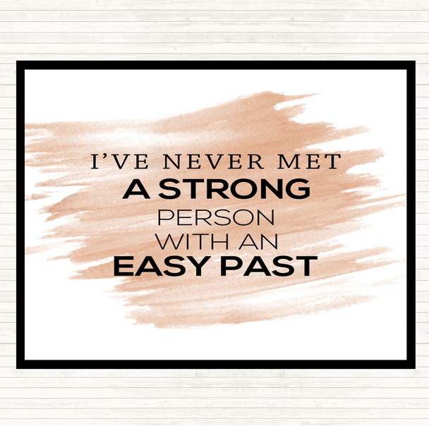 Watercolour Strong Person Quote Dinner Table Placemat