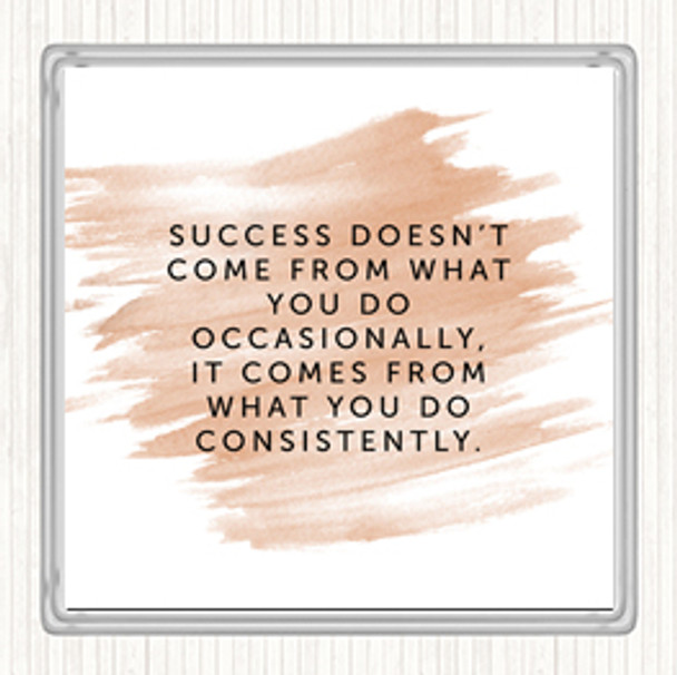 Watercolour Success Quote Drinks Mat Coaster
