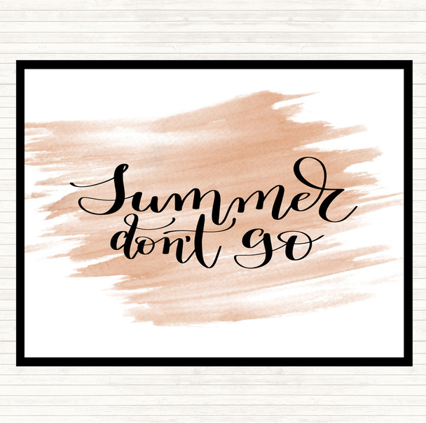 Watercolour Summer Don't Go Quote Dinner Table Placemat