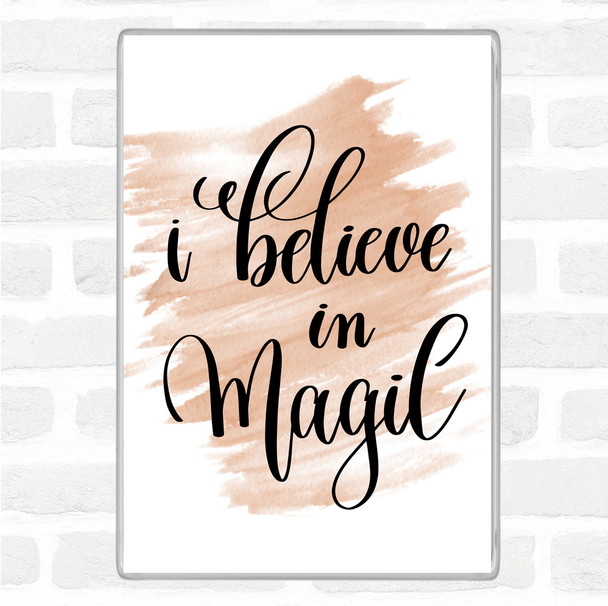 Watercolour Believe In Magic Quote Jumbo Fridge Magnet