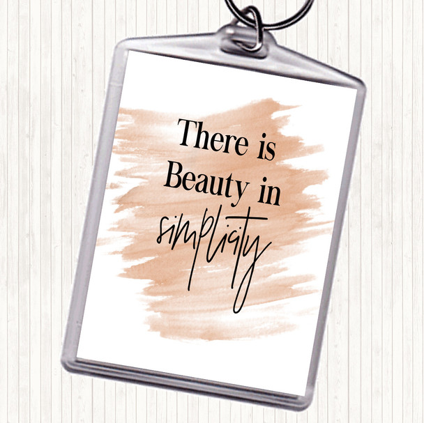 Watercolour There Is Beauty Quote Bag Tag Keychain Keyring