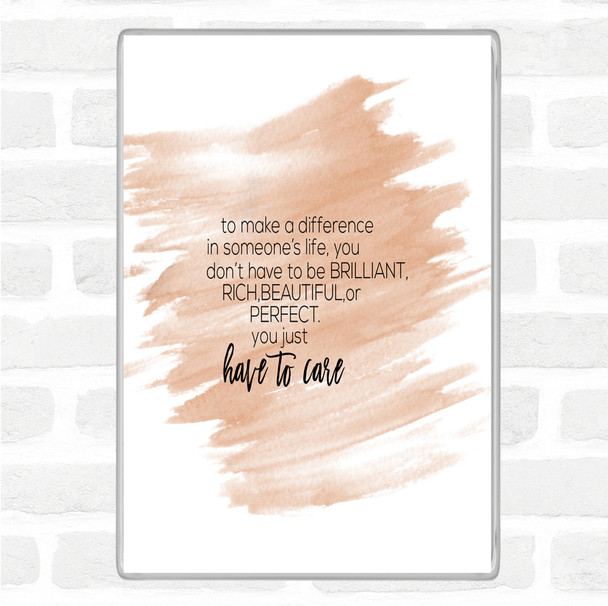 Watercolour To Make A Difference Quote Jumbo Fridge Magnet