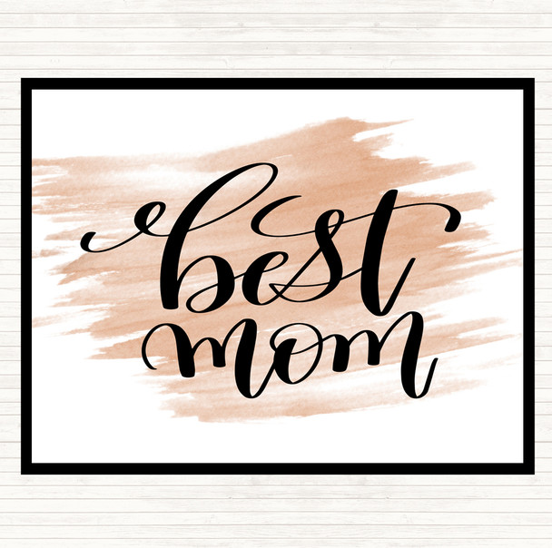 Watercolour Best Mom Quote Mouse Mat Pad