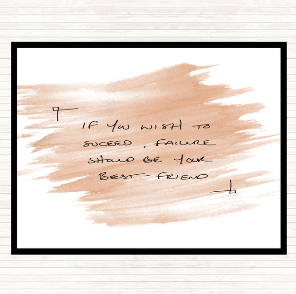 Watercolour Want To Succeed Quote Dinner Table Placemat