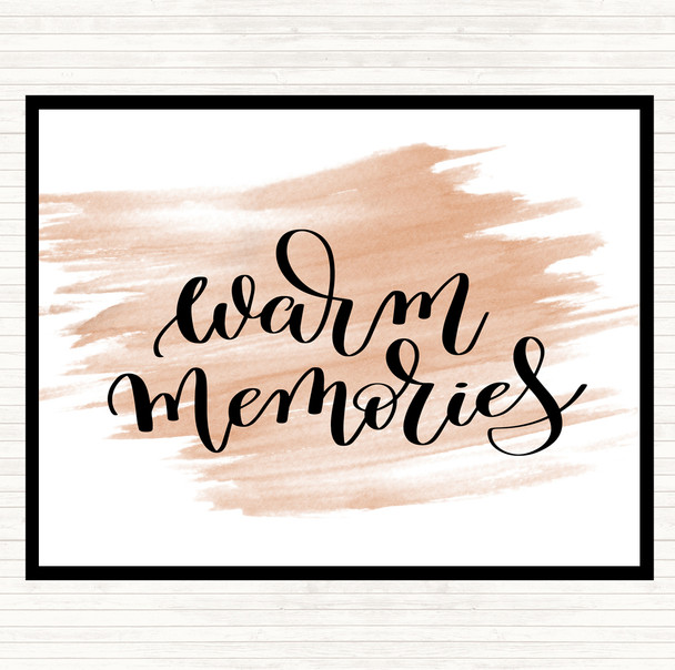 Watercolour Warm Memories Swirl Quote Mouse Mat Pad