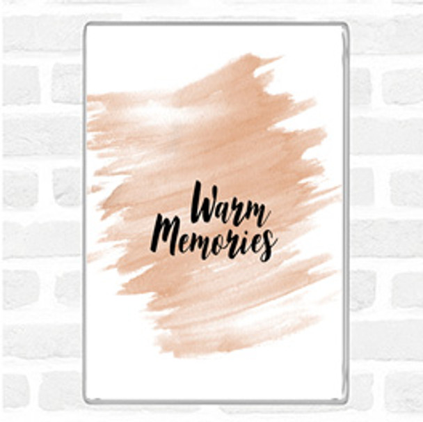 Watercolour Warm Memories Quote Jumbo Fridge Magnet