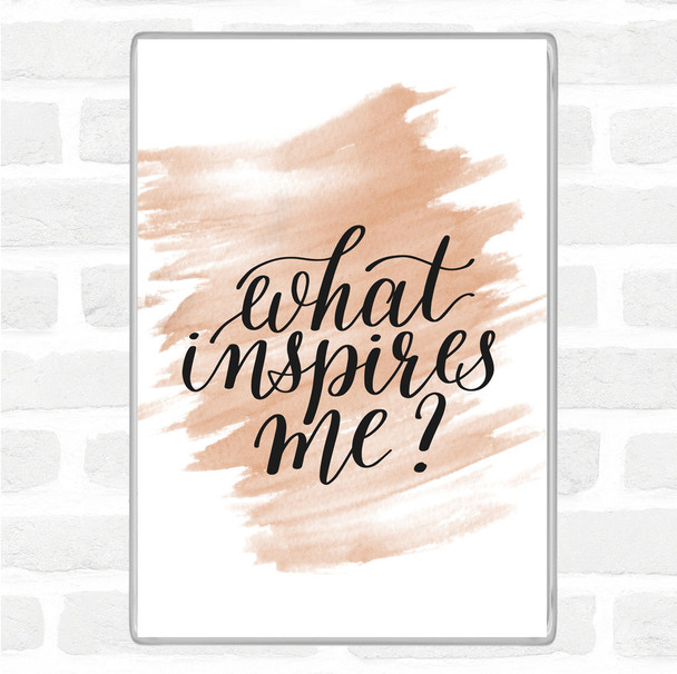 Watercolour What Inspires Me Quote Jumbo Fridge Magnet