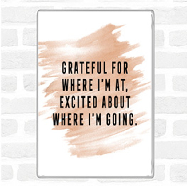 Watercolour Where I'm Going Quote Jumbo Fridge Magnet