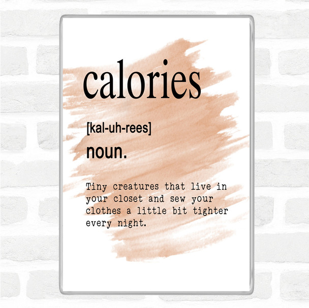 Watercolour Word Definition Calories Quote Jumbo Fridge Magnet