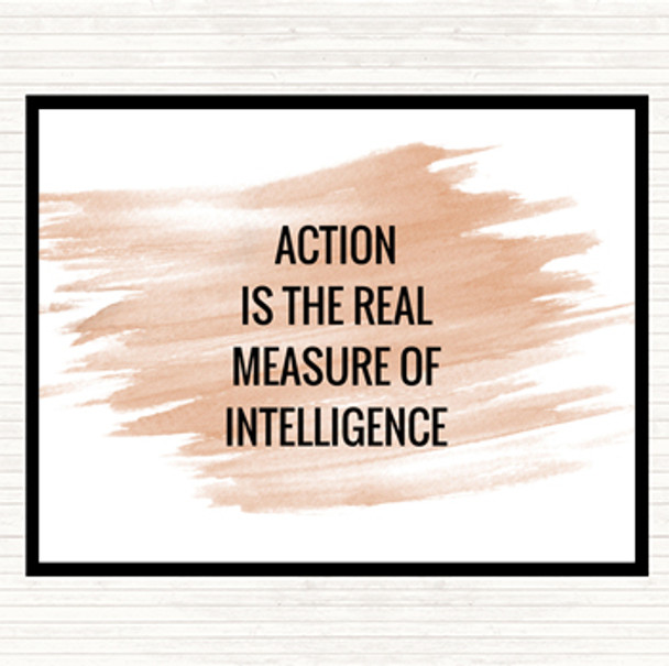 Watercolour Action Is The Real Measure Of Intelligence Quote Dinner Table Placemat