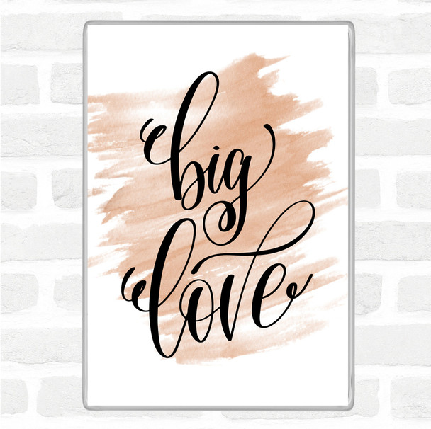 Watercolour Big Love Quote Jumbo Fridge Magnet