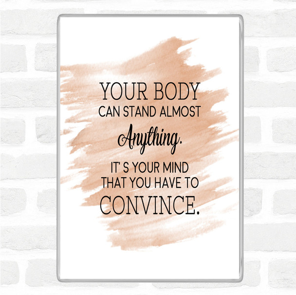 Watercolour Your Body Quote Jumbo Fridge Magnet