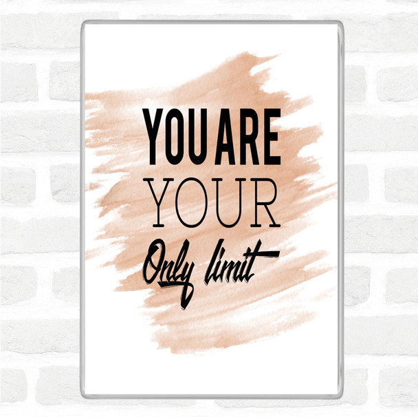 Watercolour Your Only Limit Quote Jumbo Fridge Magnet