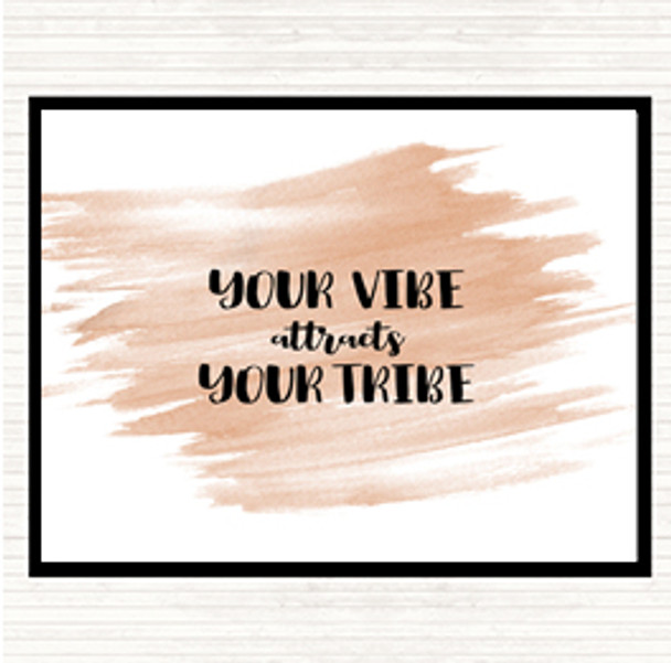 Watercolour Your Vibe Quote Dinner Table Placemat
