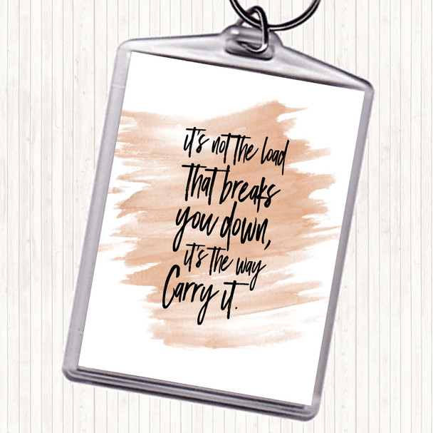 Watercolour Breaks You Down Quote Bag Tag Keychain Keyring