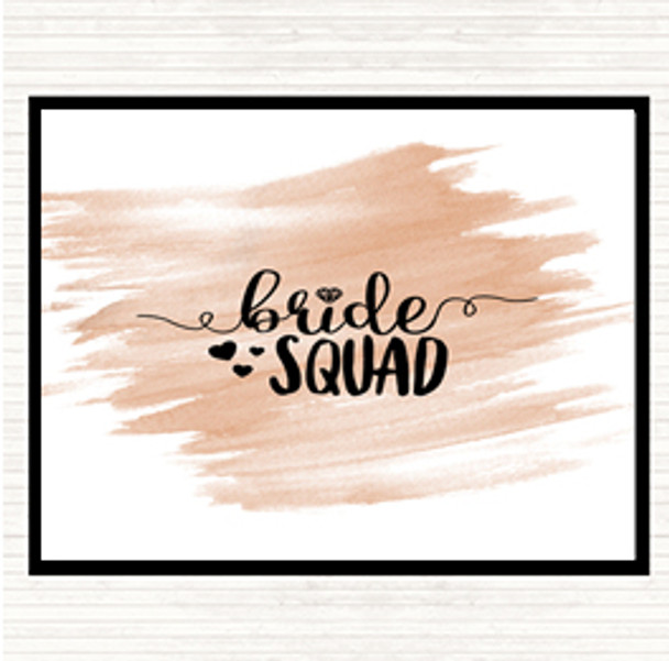 Watercolour Bride Squad Quote Dinner Table Placemat