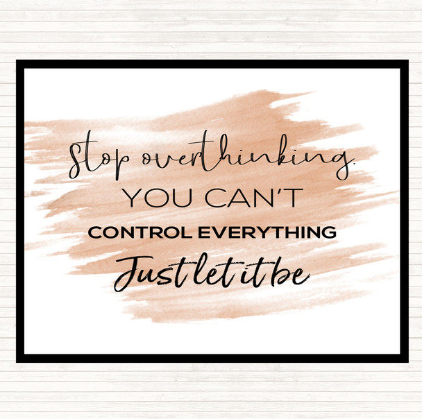 Watercolour Cant Control Everything Quote Mouse Mat Pad