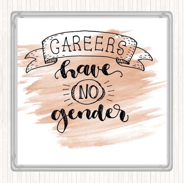 Watercolour Careers No Gender Quote Drinks Mat Coaster