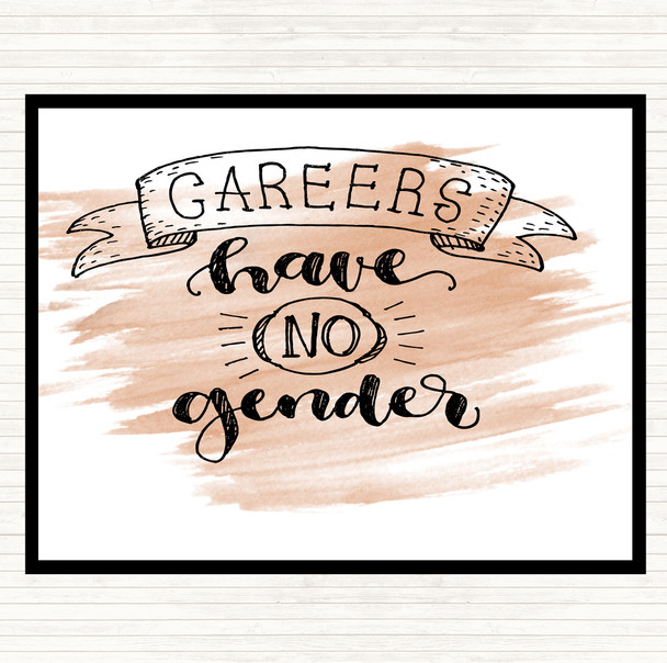 Watercolour Careers No Gender Quote Mouse Mat Pad