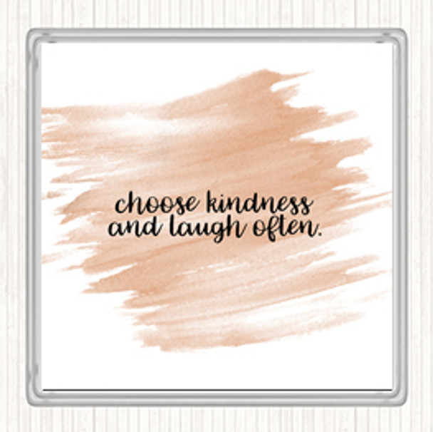 Watercolour Choose Kindness Quote Drinks Mat Coaster
