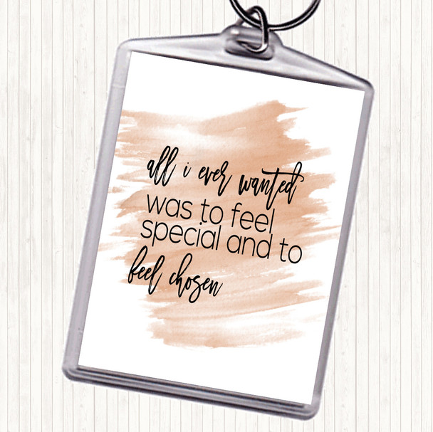 Watercolour All I Wanted Quote Bag Tag Keychain Keyring