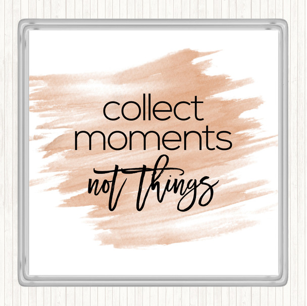 Watercolour Collect Moments Quote Drinks Mat Coaster