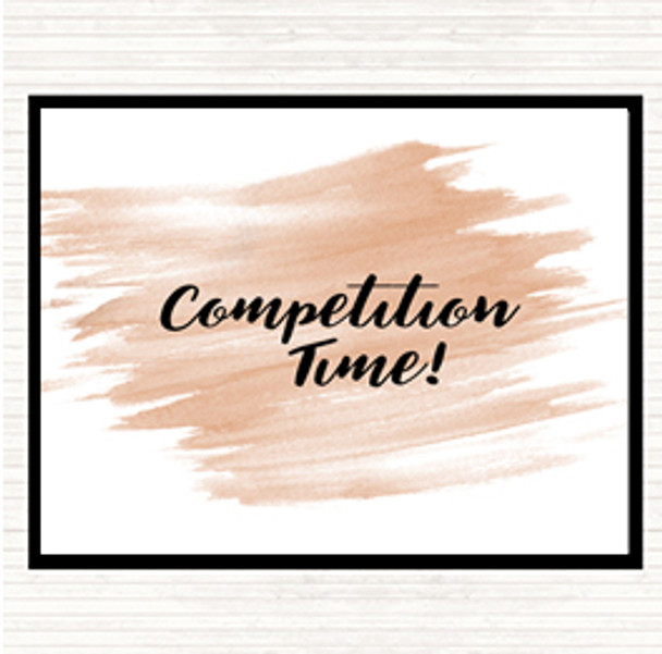 Watercolour Competition Time Quote Mouse Mat Pad
