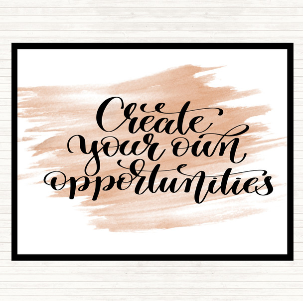 Watercolour Create Own Opportunities Quote Mouse Mat Pad