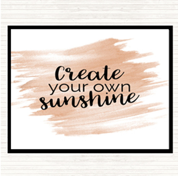 Watercolour Create You Own Sunshine Quote Mouse Mat Pad