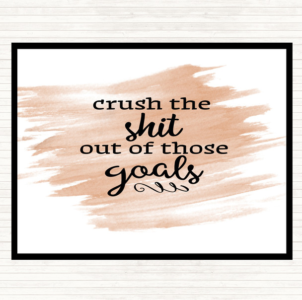 Watercolour Crush The Shit Out Of The Goals Quote Mouse Mat Pad