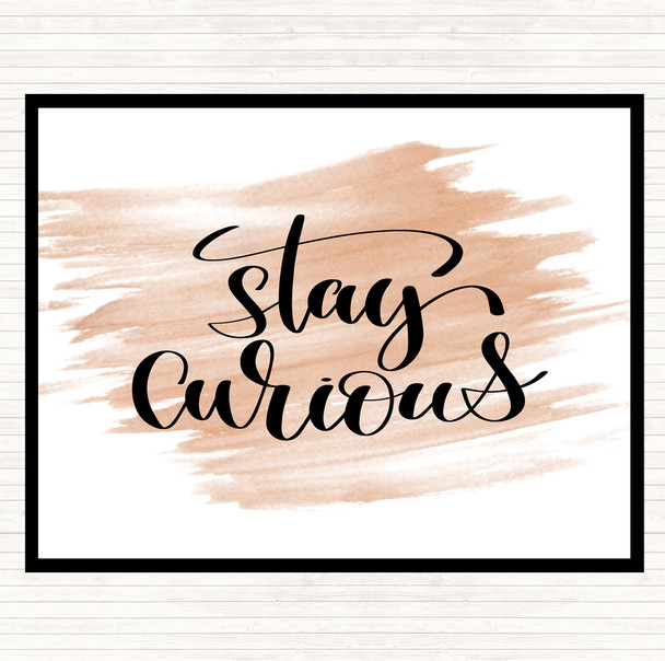 Watercolour Curious Quote Mouse Mat Pad