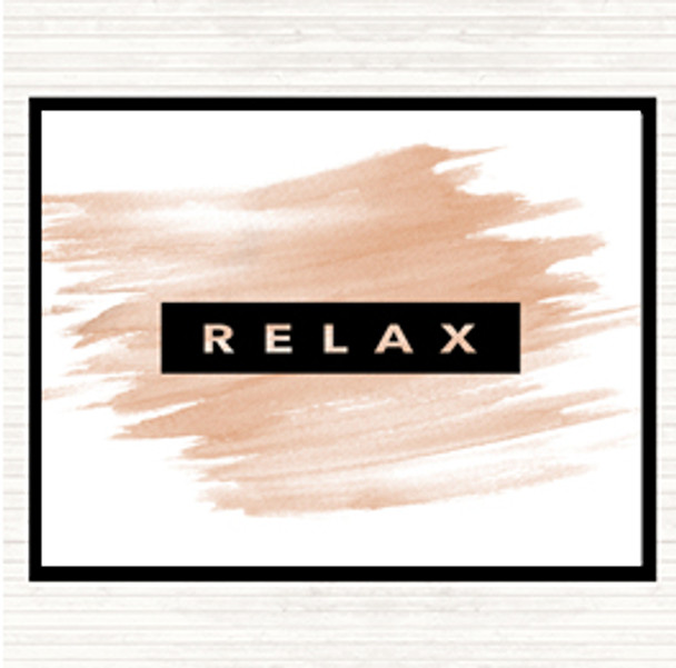 Watercolour Dark Relax Quote Mouse Mat Pad