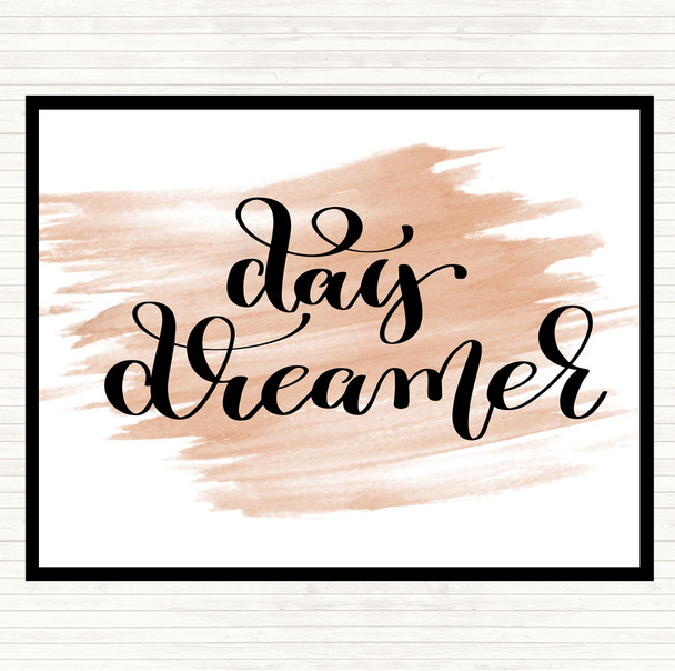 Watercolour Day Dreamer Quote Mouse Mat Pad
