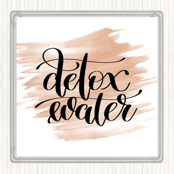 Watercolour Detox Water Quote Drinks Mat Coaster