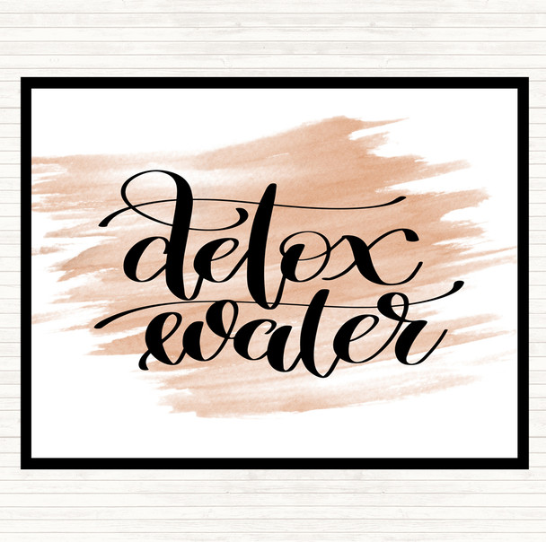 Watercolour Detox Water Quote Mouse Mat Pad