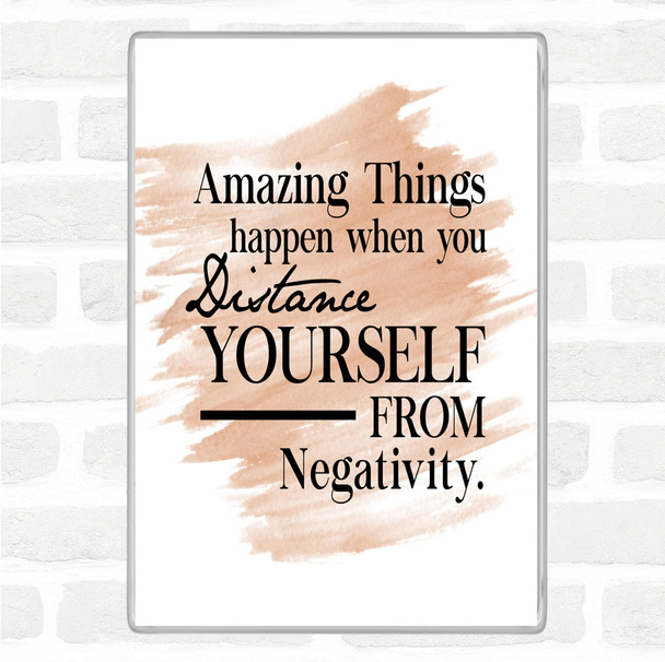 Watercolour Distance Yourself From Negativity Quote Jumbo Fridge Magnet