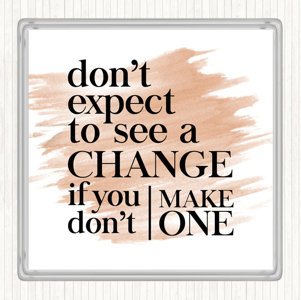 Watercolour Don't Expect Quote Drinks Mat Coaster
