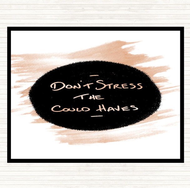 Watercolour Don't Stress Could Haves Quote Mouse Mat Pad