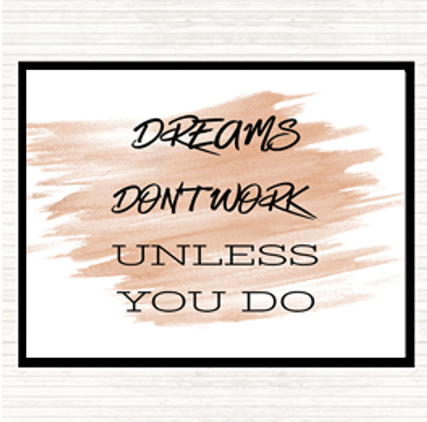 Watercolour Dreams Work If You Do Quote Mouse Mat Pad