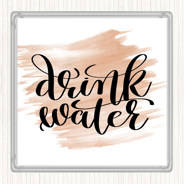 Watercolour Drink Water Quote Drinks Mat Coaster