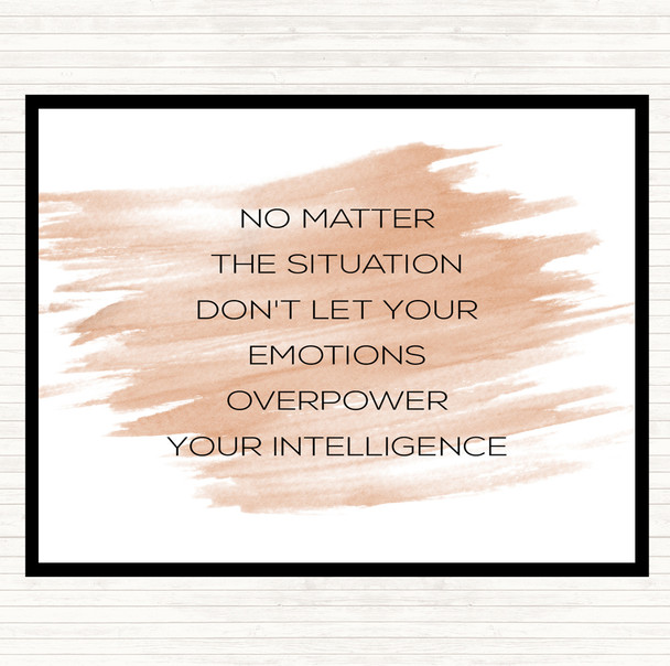 Watercolour Emotions Overpower Quote Mouse Mat Pad