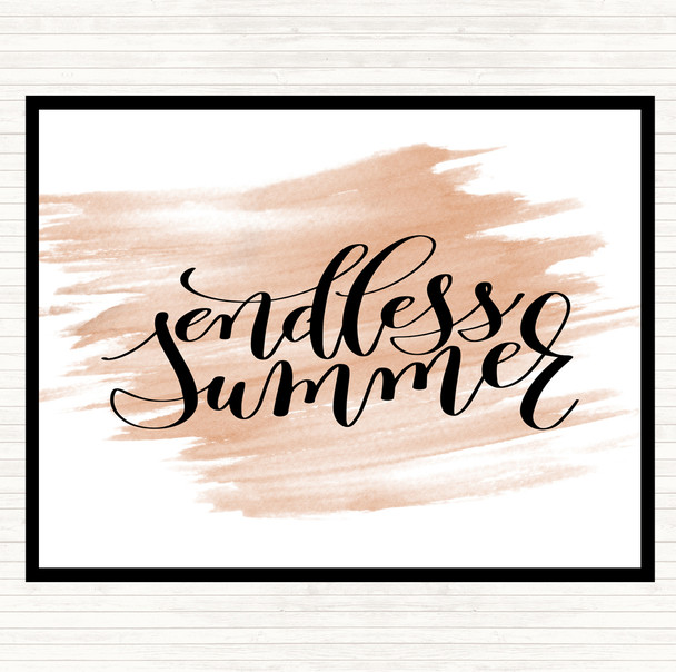 Watercolour Endless Summer Quote Mouse Mat Pad