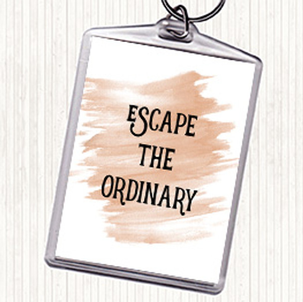 Watercolour Escape The Ordinary Quote Bag Tag Keychain Keyring