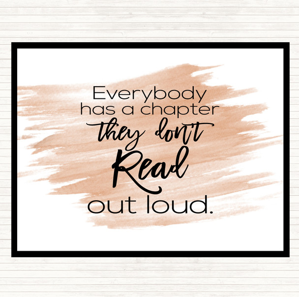 Watercolour Everybody Has A Chapter Quote Mouse Mat Pad