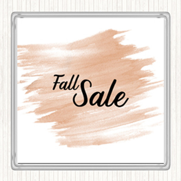 Watercolour Fall Sale Quote Drinks Mat Coaster
